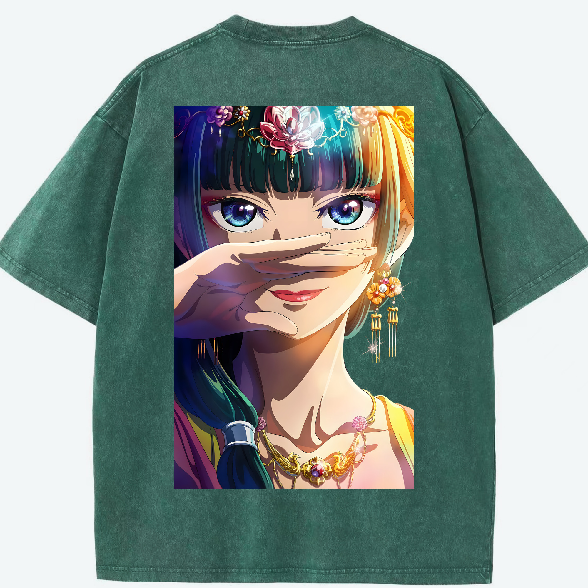 （画像用） 薬屋のひとりごと The Apothecary Diaries 綿100% ヴィンテージ風 半袖Tシャツ（背面プリント）